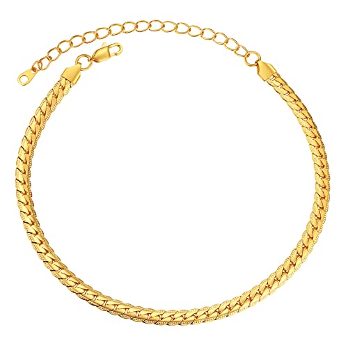 FindChic Damen Kette Schicht Stahl Halskette Schlangenkette Choker Schlangenknochen Ketten für Frauen Tägliches Tragen Schmuck Breit 6MM Kettelänge 31+5CM Gold von FindChic