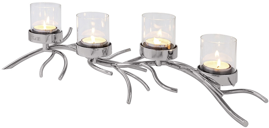 Fink Teelichthalter "RAMUS, 4-flammig, Adventsleuchter", mit bruchsicherem Glas, Kerzenhalter für 4 Kerzen Fink Teelichthalter "RAMUS, 4-flammig, Adventsleuchter", mit bruchsicherem Glas, Kerzenhalter für 4 Kerzen von Fink