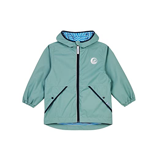 Finkid Puuskiainen Grün - Wasserdichte zip-in kompatible Kinder Outdoorjacke, Größe 110-120 - Farbe Trellis - Navy von Finkid