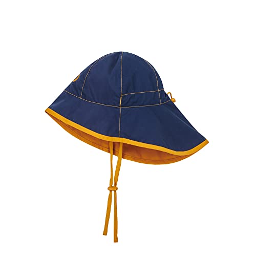 Finkid Ranta Sport Blau - Wasserabweisender Leichter Kinder Sommerhut, Größe 50 - Farbe Navy - Golden Yellow von Finkid