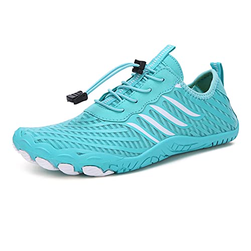 Fiorky 1 Paar atmungsaktive, schnell trocknende, rutschfeste Sommer- und Wasser-Barfußschuhe for Unisex (38 Himmelblau) von Fiorky