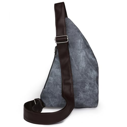 Fiorky Anti-Diebstahl-Brusttasche, multifunktionale Gürteltasche, Verstellbarer Riemen, PU-Anti-Diebstahl-Umhängetasche, wasserdicht, mehrere Taschen for Outdoor-Reisen (blau) von Fiorky