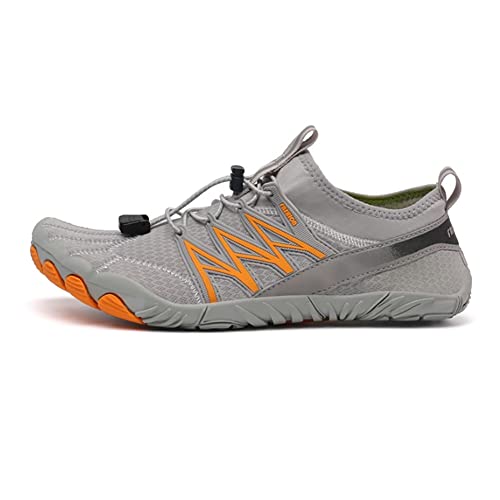 Fiorky Aqua-Schuhe, schnell trocknende Tauch-Sneaker, atmungsaktive Trekking-Watschuhe, verschleißfeste Outdoor-Zubehör for Seewanderungen (37 grau orange) von Fiorky