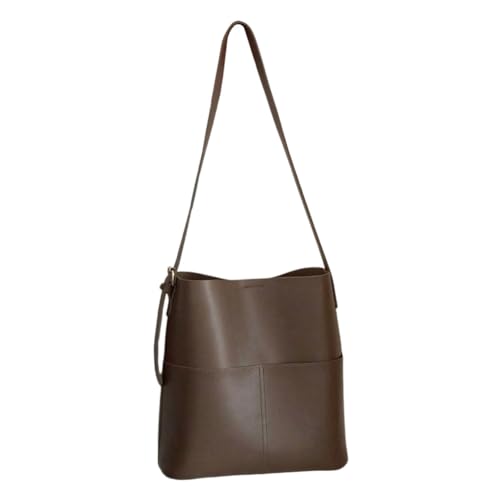 Fiorky Damen-Eimertasche aus Leder mit mehreren Taschen, PU-Umhängetasche, modische Schultertasche, Umhängetasche, Hobo-Tasche, Outdoor-Reisetasche (Khaki) von Fiorky