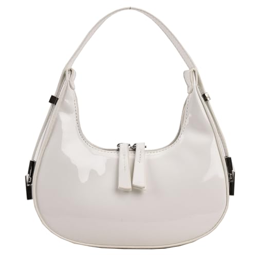 Fiorky Damen Halbmond Umhängetasche, 90s Women's Shoulder Bag handtasche vintage PU Leder Tasche y2k Hobo Handtasche for Frauen Dating Party Einkaufe von Fiorky