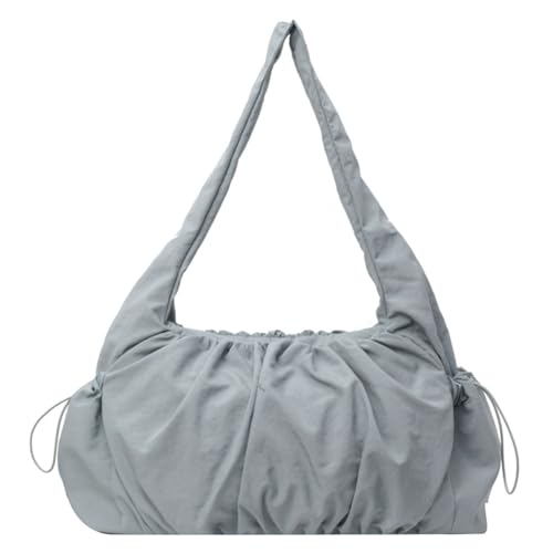 Fiorky Gepolsterte Unterarmtasche for Damen, großes Fassungsvermögen, Cloud-Plissee-Umhängetasche, weiche Achseltasche, einfarbig, mehrere Taschen for Outdoor-Reisen (blau) von Fiorky