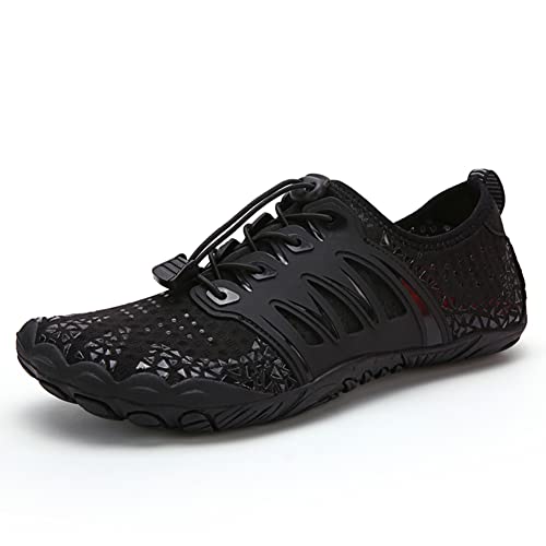 Fiorky Indoor-Sportschuhe, atmungsaktive Turnschuhe, rutschfestes elastisches Band, weiche Sohle for Workout-Trainer, Fitness-Schuhe (Schwarz 41) von Fiorky