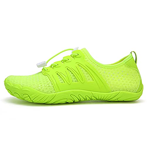 Fiorky Indoor-Sportschuhe for Herren und Damen, Turnschuhe, rutschfest, elastisches Band, weiche Sohle for Workout, Turnschuhe, Fitness-Schuhe (39 Fluoreszierendes Grün) von Fiorky