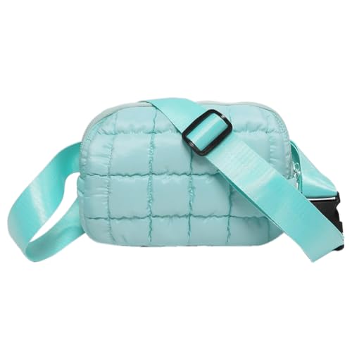 Fiorky Kleine Umhängetasche, Umhängetasche, Brusttasche, Umhängetasche für Männer und Frauen, Umhängetasche, gesteppt, mit Reißverschluss,Polsterung, Gürteltasche,einfarbig,kariert,gesteppte von Fiorky