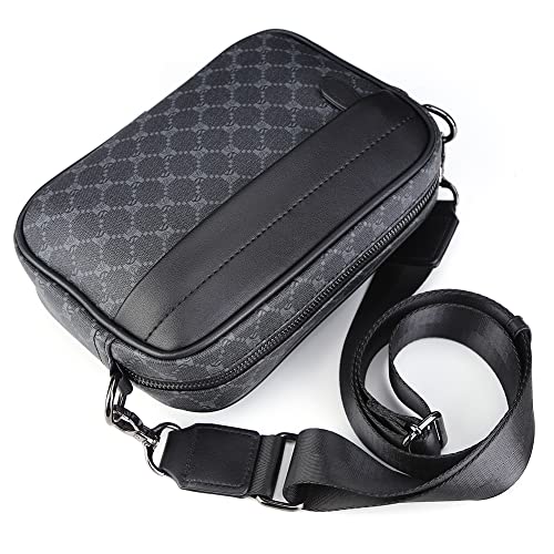 Fiorky Männer Umhängetasche Messenger Bags Casual Business Klassisches Muster Männliche Messenger Bag Reise Business Casual Reise Handytasche Handtasche for Schule, Arbeit,Geschäftsreisen, von Fiorky