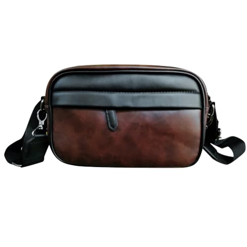 Fiorky Männer Umhängetasche Messenger Bags Casual Business Klassisches Muster Männliche Messenger Bag Reise Business Casual Reise Handytasche Handtasche for Schule, Arbeit,Geschäftsreisen, von Fiorky