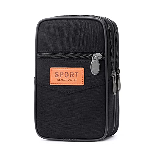 Fiorky Münzbeutel for Herren und Damen, Münzgeldbörse for Herren, Outdoor-Sport, Hüfttasche, Geldtasche, schlanke Geldbörse aus Segeltuch mit Mehreren Taschen, Reißverschluss, Münzgeldbörse von Fiorky