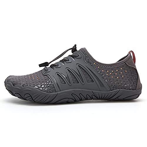 Fiorky Sportschuhe, Sneakers, atmungsaktiv, for Herren und Damen, elastisches Band, weiche Sohle for Workout, Turnschuhe, Fitnessschuhe (40 grau) von Fiorky