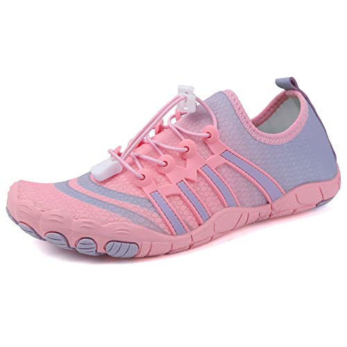 Fiorky Tauch-Sneaker, rutschfest, Wat-Sneaker, schnell trocknend, Trekking-Watschuhe, atmungsaktiv, Outdoor-Zubehör for Seewanderungen (37 Pink) von Fiorky