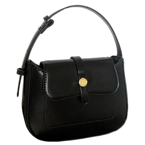 Fiorky trendige Umhängetasche aus PU-Leder, elegante Umhängetasche mit magnetischer Schnalle, minimalistische Schultertasche, einfarbig, Unterarm-Hobo-Tasche for Damen von Fiorky