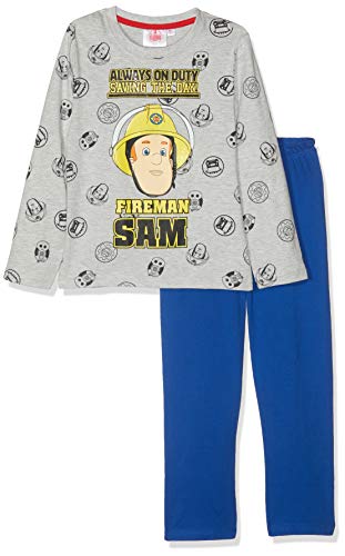 Feuerwehrmann Sam, Jungen Zweiteiliger Schlafanzug, Grau, 2 Jahre von Fireman Sam