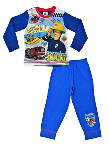 Fireman Sam 2-teiliges Pyjama-Set für Jungen, Fireman Sam - Squad, 104 von Fireman Sam