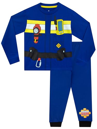 Fireman Sam Schlafanzug | Kinder Schlafanzug Jungen | Schlafanzüge Für Kinder | Blau 104 von Fireman Sam