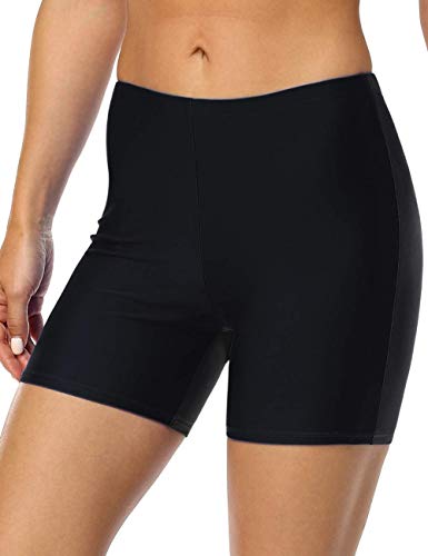 Firpearl Damen Board Shorts upf50 + Sport surf Shorts zu Bottom Badeshorts 10 schwarz von Firpearl