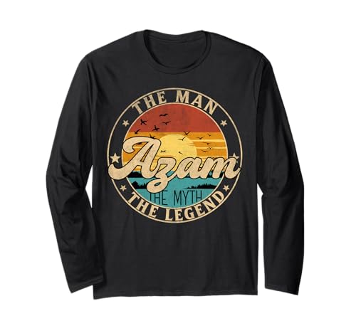 AZAM The Man The Myth The Legend First Name Langarmshirt AZAM The Man The Myth The Legend First Name Langarmshirt von First Name Vintage Retro Surname Last Name