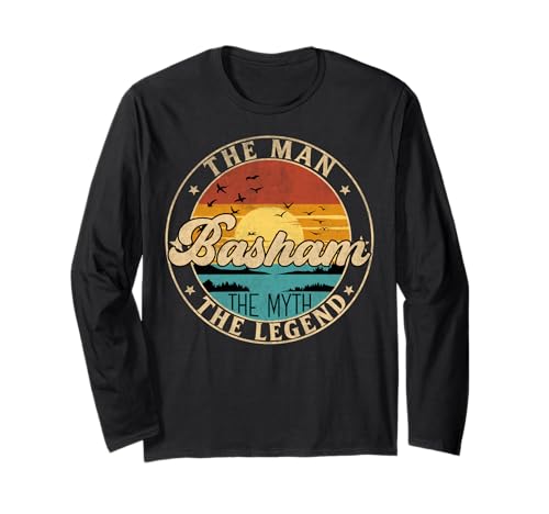 BASHAM The Man The Myth The Legend First Name Langarmshirt BASHAM The Man The Myth The Legend First Name Langarmshirt von First Name Vintage Retro Surname Last Name