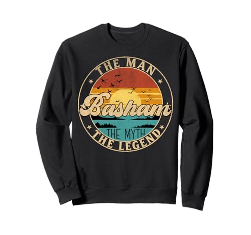 BASHAM The Man The Myth The Legend First Name Sweatshirt BASHAM The Man The Myth The Legend First Name Sweatshirt von First Name Vintage Retro Surname Last Name