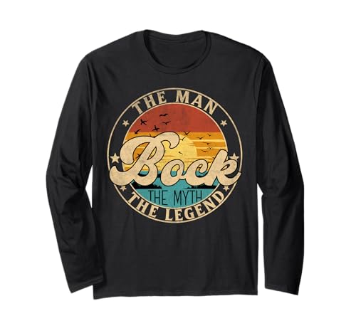 BOCK The Man The Myth The Legend First Name Langarmshirt BOCK The Man The Myth The Legend First Name Langarmshirt von First Name Vintage Retro Surname Last Name