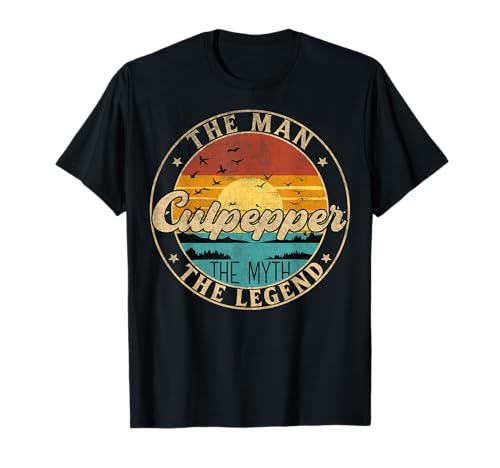 CULPEPPER The Man The Myth The Legend First Name T-Shirt CULPEPPER The Man The Myth The Legend First Name T-Shirt von First Name Vintage Retro Surname Last Name