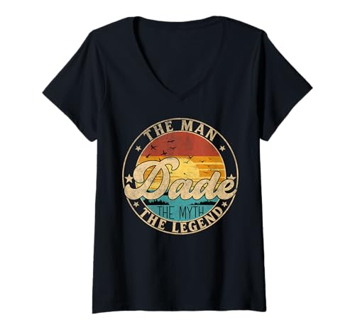 Damen DADE The Man The Myth The Legend First Name T-Shirt mit V-Ausschnitt Damen DADE The Man The Myth The Legend First Name T-Shirt mit V-Ausschnitt von First Name Vintage Retro Surname Last Name