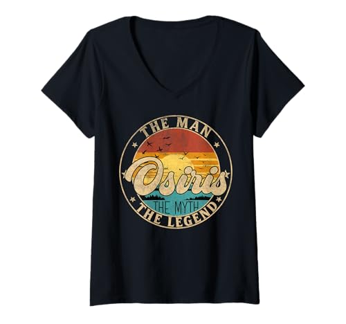 Damen OSIRIS The Man The Myth The Legend First Name T-Shirt mit V-Ausschnitt Damen OSIRIS The Man The Myth The Legend First Name T-Shirt mit V-Ausschnitt von First Name Vintage Retro Surname Last Name
