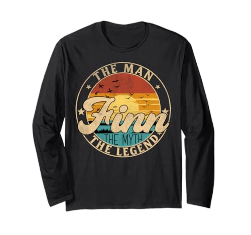 FINN The Man The Myth The Legend First Name Langarmshirt FINN The Man The Myth The Legend First Name Langarmshirt von First Name Vintage Retro Surname Last Name