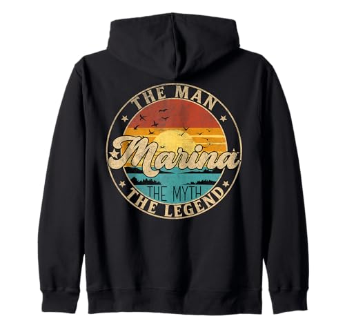 MARINA The Man The Myth The Legend First Name Kapuzenjacke MARINA The Man The Myth The Legend First Name Kapuzenjacke von First Name Vintage Retro Surname Last Name