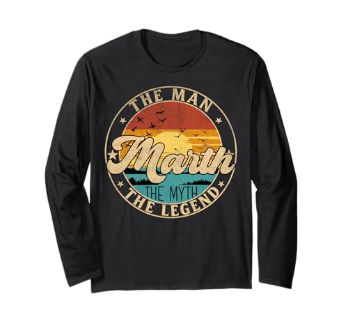 MARTH The Man The Myth The Legend First Name Langarmshirt MARTH The Man The Myth The Legend First Name Langarmshirt von First Name Vintage Retro Surname Last Name