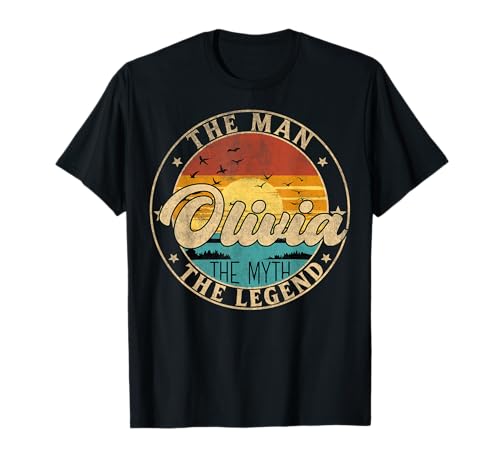 OLIVIA The Man The Myth The Legend First Name T-Shirt OLIVIA The Man The Myth The Legend First Name T-Shirt von First Name Vintage Retro Surname Last Name