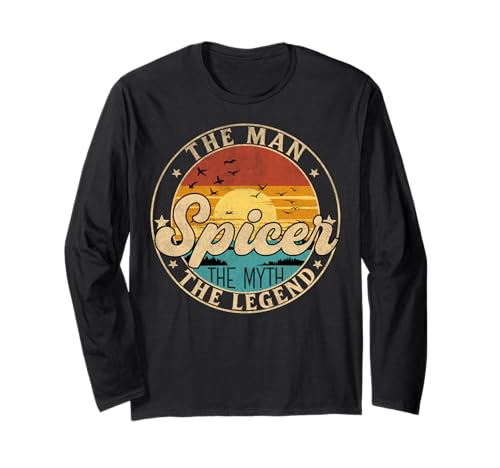 SPICER The Man The Myth The Legend First Name Langarmshirt SPICER The Man The Myth The Legend First Name Langarmshirt von First Name Vintage Retro Surname Last Name