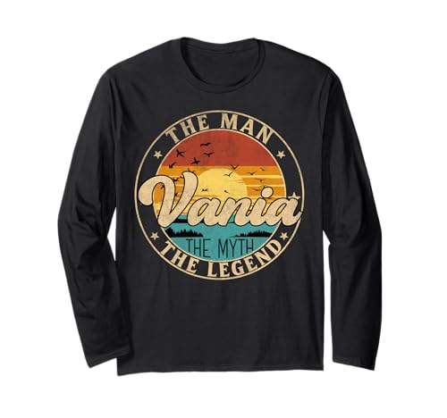 VANIA The Man The Myth The Legend First Name Langarmshirt VANIA The Man The Myth The Legend First Name Langarmshirt von First Name Vintage Retro Surname Last Name