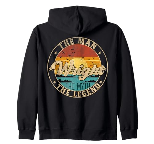 WRIGHT The Man The Myth The Legend First Name Kapuzenjacke WRIGHT The Man The Myth The Legend First Name Kapuzenjacke von First Name Vintage Retro Surname Last Name