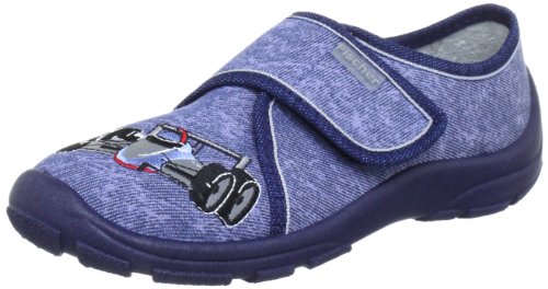 Fischer Jungen Dany Rennwagen Hausschuhe, Blau (Jeansblau 501) von Fischer