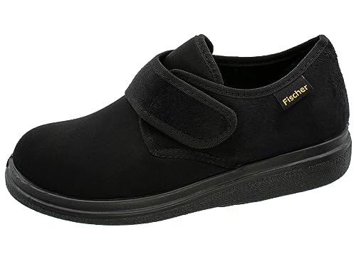 Fischer Herren Ortho Flache Hausschuhe, Schwarz Schwarz 222, 36 EU Weit von Fischer