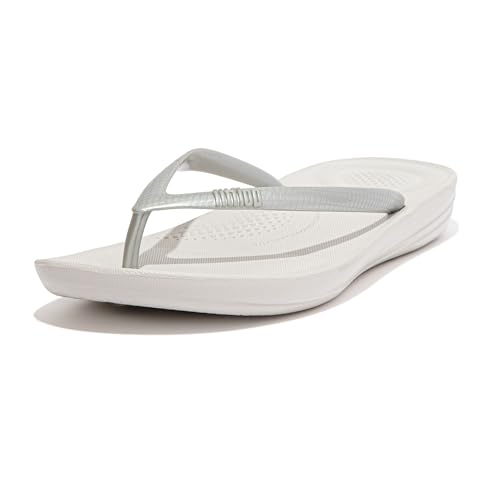 Fitflop Iqushion Ergonomic Flip-flops, Damen Dusch- & Badeschuhe, Silber (Silver 011), 38 EU (5 UK) von Fitflop