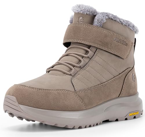 FitVille Winterstiefel Herren Extra Weit Winterschuhe mit Klettverschluss Warme Gefüttert Schneestiefel Rutschfeste Kurzschaft Stiefel Bequeme Winter Outdoor Boots,Hellbraun,49,X-Weit FitVille Winterstiefel Herren Extra Weit Winterschuhe mit Klettverschluss Warme Gefüttert Schneestiefel Rutschfeste Kurzschaft Stiefel Bequeme Winter Outdoor Boots,Hellbraun,49,X-Weit von FitVille