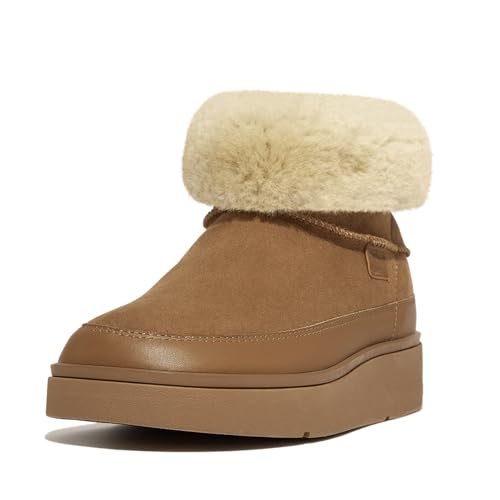 FitFlop Damen GEN-FF Mini Double-Faced Shearling Winter Boots, Chocolate Brown, 37 EU von Fitflop