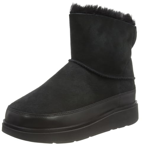 FitFlop Damen GEN-FF Mini Double-Faced Shearling Winter Boots, Schwarz, 38 EU von Fitflop