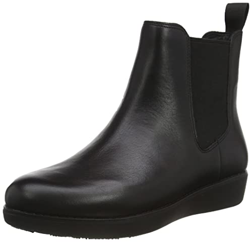 FitFlop Sumi Leather Chelsea Boots All Black 8.5 M (B) von Fitflop