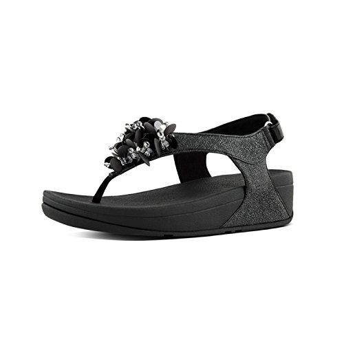 Fitflop Damen Boogaloo Tm Back Strap Sandal, Schwarz (Black 001), 37 EU von Fitflop