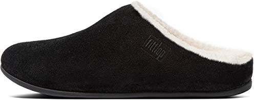 Fitflop Damen Chrissie Shearling Pantoffeln, Black (Black 001), 40 EU von Fitflop