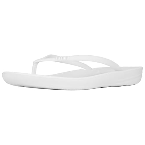 Fitflop Damen IQUSHION FLIP Flop-SOLID Zehentrenner, Urban White, 43 EU von Fitflop