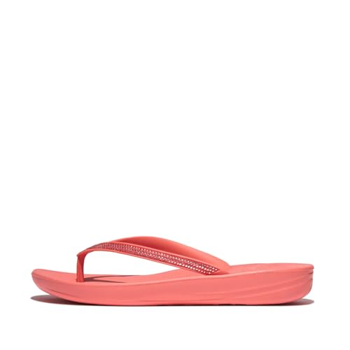 Fitflop Damen Iqushion Sparkle Flipflop, Rosige Koralle, 36 EU von Fitflop