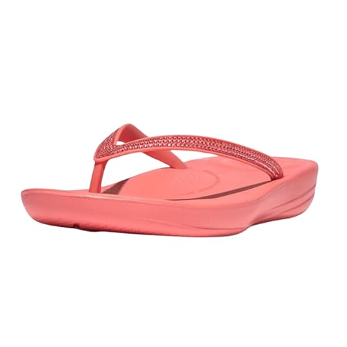 Fitflop Damen Iqushion Sparkle Flipflop, Rosy Coral, 40 EU von Fitflop