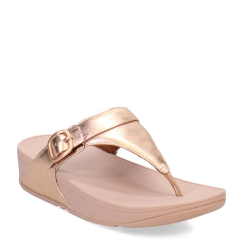 Fitflop Damen LULU Adjustable Leather Toe-Post Sandale, Rose Gold, 41 EU von Fitflop